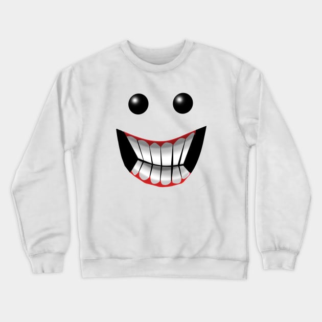 Smiley Face Crewneck Sweatshirt by Wickedcartoons